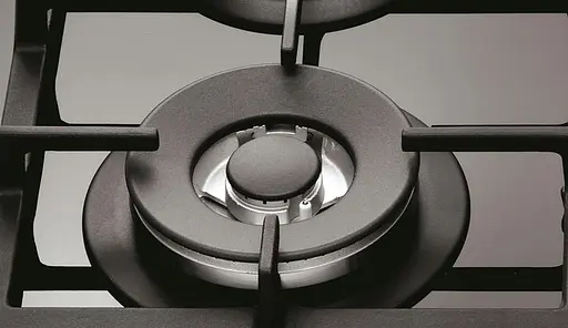 Варочная поверхность газовая на стекле Whirlpool 60 см чугун конфорка с двойным рядом пламени черный - фото 3