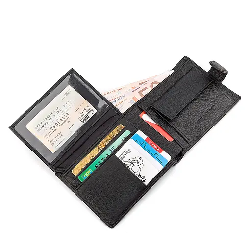 Мужской кожаный кошелек (ST137) ST Leather 12.5х10х3 см acs0015185 - фото 4