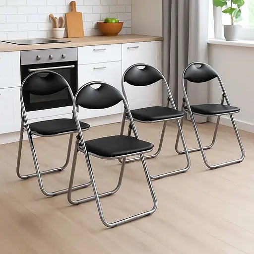 Комплект стульев складных Costway Moro с переносной ручкой 4 штуки - фото 3