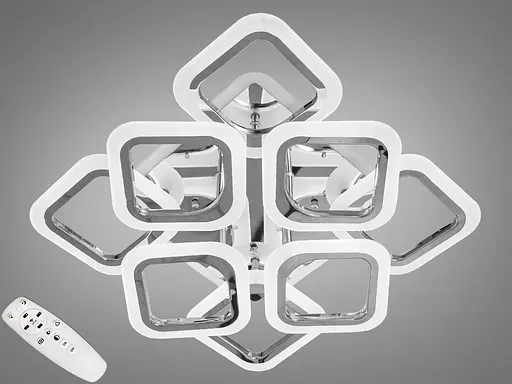 Светодиодная люстра смарт светильник с пультом, 110Вт, хром - фото 1