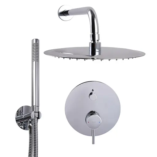 Душова система вбудована TOPAZ LOFT TLF 32205-H39-C змішувач з ручною та верхньою лійкою для ванної кімнати хром - фото 5