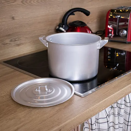 Кастрюля матовая алюминиевая с крышкой 4.5 л, Interos Серый 85665 - фото 6