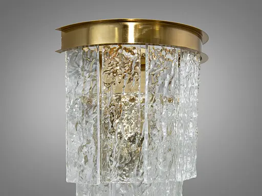 Класичне бра з кришталю на дві лампи, бронзового кольору - фото 3