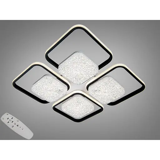 Люстра стельова Diasha LED біла чорна 130W димер - фото 1
