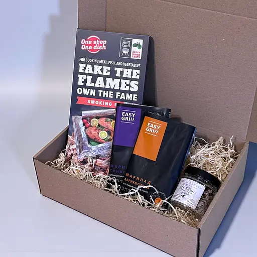 Подарочный кулинарный набор гурмана – пакет для копчения, маринады в пакете и копченая грушевая соль (4 в 1)
 - фото 4