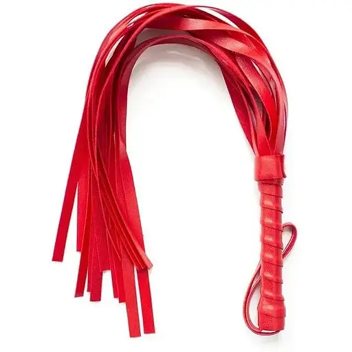 BDSM кнут из экокожи для ролевых игр One Size красный