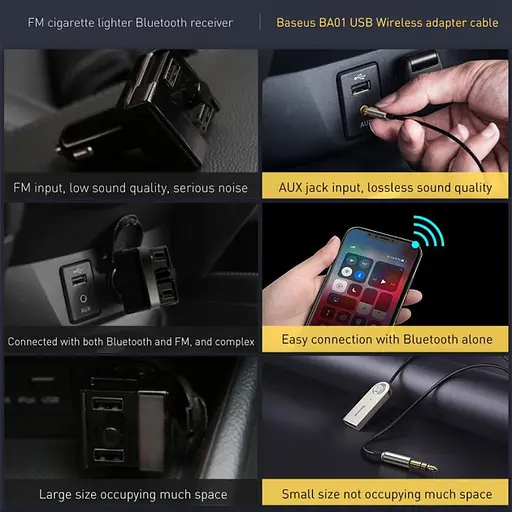 Кабель-адаптер-передатчик Baseus BA01 Bluetooth-приемник - фото 6