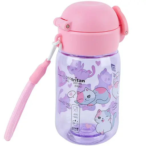 Пляшечка для води Kite Cats фіолетова 360 мл (K25-1235-1) - фото 3