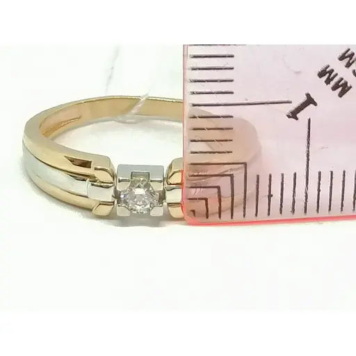 Золоте кільце Столична Ювелірна Фабрика з фіанітом. 140632 17 - фото 4