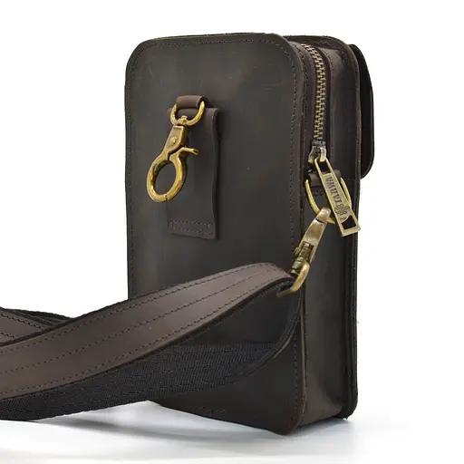 Чоловіча шкіряна сумка на пояс TARWA 20х13.5х5 см sum0025939 - фото 12
