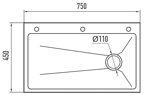 Кухонная мойка Zerix ZH7545-SET-05 с нержавеющей стали Nano-Silver ZM5583, Нержавеющая сталь - фото 2
