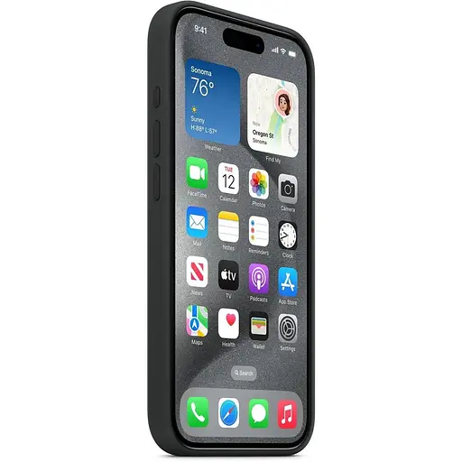 Оригинальный силиконовый чехол Apple Silicone Case MagSafe для iPhone 15 Pro (6.1") Midnight MT1A3ZM/A - фото 9