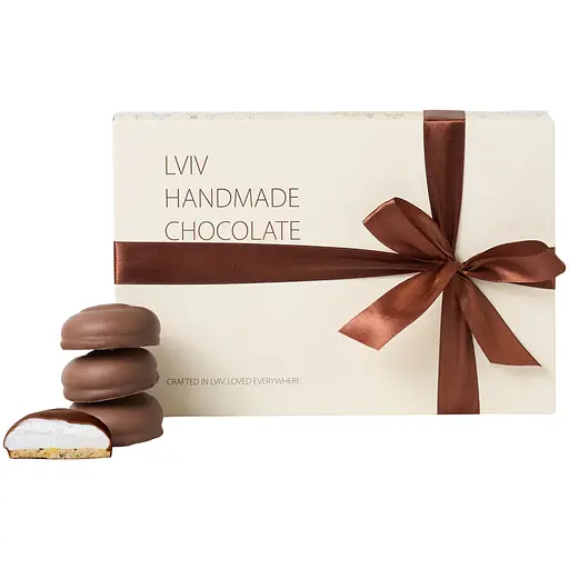 Печиво Львівська Майстерня Шоколаду Ванільні хмаринки з маршмеллоу 168 г