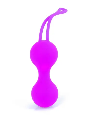 Набір вагінальних кульок Boss Series Silicone Kegal Balls, 3 шт., фіолетовий - фото 3