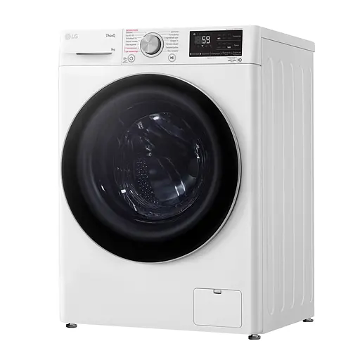 Стиральная машина LG фронтальная 9 кг 1400 A+++ 57 см дисплей пара инвертор белый - фото 5