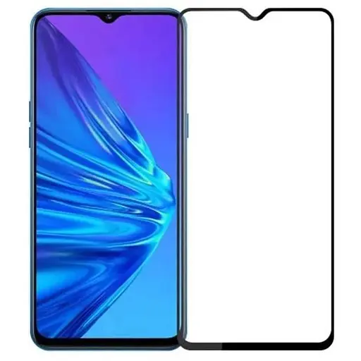 Защитное стекло Realme 5 Pro Florence полной проклейки Full Cover черное - фото 1