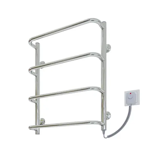 Електрична рушникосушарка Kosser Скоба 600x500/4 ЕR рег. ДС08ER, Хром, Праве - фото 1