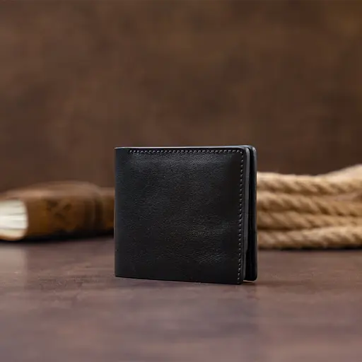 Мужской кожаный кошелек Grande Pelle 7.5х10х2.5 см acs0015040 - фото 7