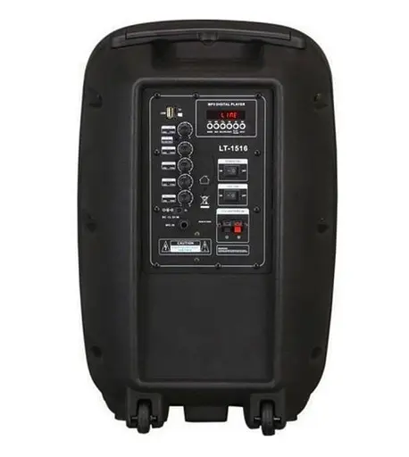 Колонка Big LT-1516 bluetooth + микрофон (405х305х615) BT USB/MP3/FM/TWS black - фото 2