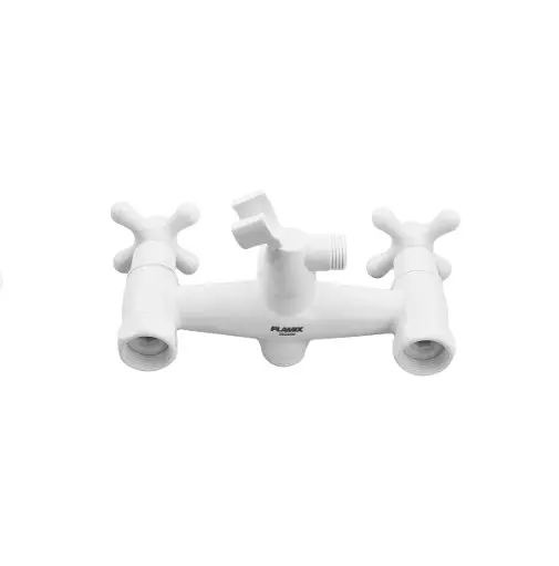 Смеситель для ванны PLAMIX Pablo -140 EURO SET White (со шлангом и лейкой) (PM0670) - фото 3