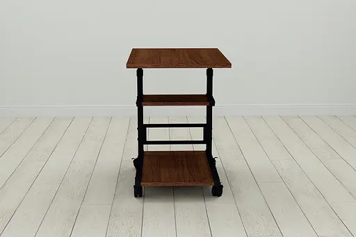 Стол приставной Ferrum-decor Адан 62x40x60 металл Черный ДСП Венге 16мм (FRD-105332) - фото 3