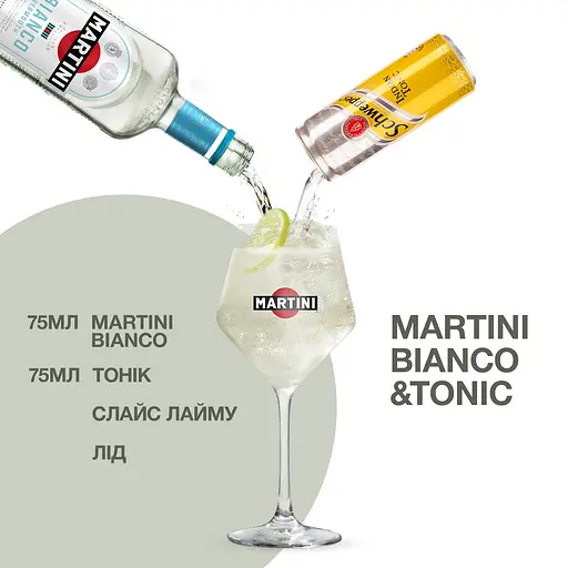 Вермут Martini Bianco 15% 2 л (1 л x 2 шт.) - фото 4