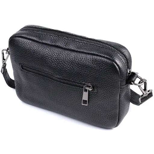 Классическая сумка кросс-боди Shvigel из зернистой натуральной кожи 21х13.5х5 см sum0027039 - фото 2