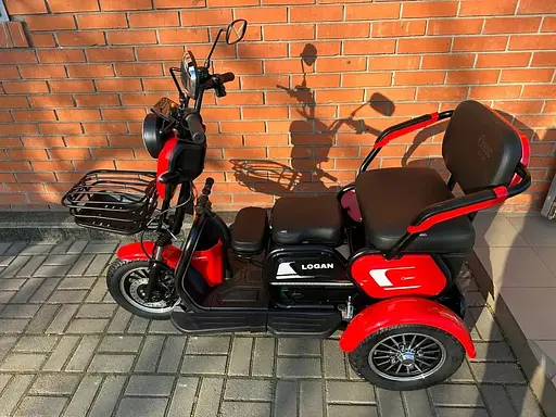 Електроскутер Триколісний Corso Logan (1200W 72V/23Ah) Червоний - фото 4