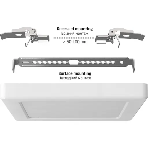 Світильник LED Videx квадратний DL6S 12W 3000K-4000K-6500K White (VL-DL6S-12CW) - фото 4