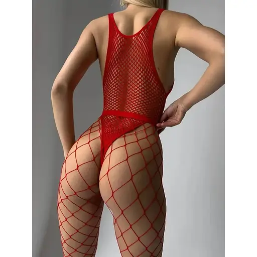 Бодістокінг, Боді сітка + колготки Еротична білизна комплект - фото 4