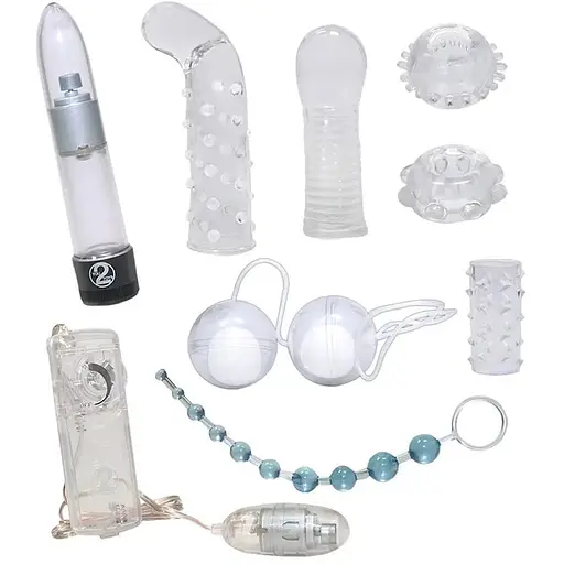 Набір секс-іграшок Crystal Set Clear 9 шт. прозорий