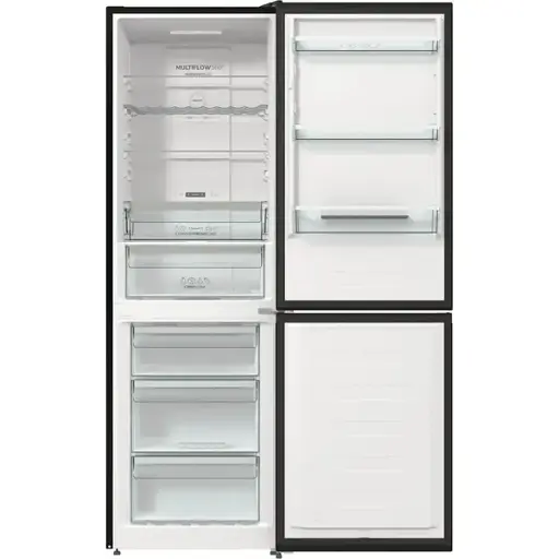Холодильник Gorenje NRK619EABXL4 с нижней морозильной камерой 185х60х60 см 2 двери Х 204 л М 96 л A+ NoFrost Plus Fresh zone черный - фото 6