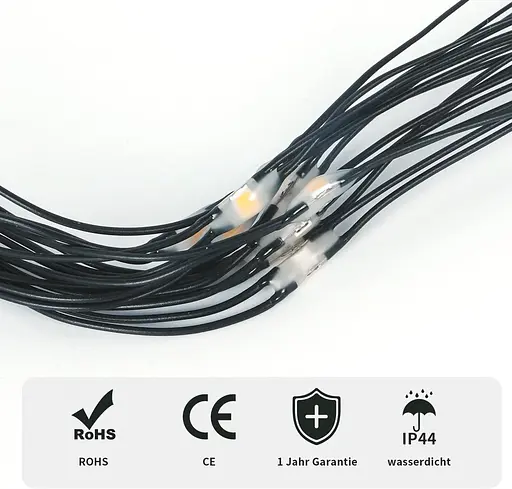 Gresonic 104 LED 1 м x 1,2 м Свет Сетчатая занавеска гирлянда Fairy Lights Теплый белый декоративный свет Для внутреннего - фото 2