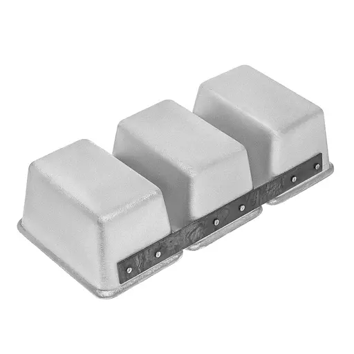 Форма потрійна хлібна для випічки бородинського хліба 11Д алюміній (17.5x12x9 см), Хлібпром Сірий 84295 - фото 5