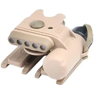 Тактический фонарик на шлем (белый и красный свет) Койот