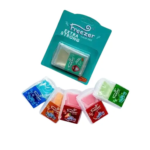 Смужки Freezer м'ята, кавун, апельсин, екстра свіжість, полунична насолода, арктичний коктейль для свіжого подиху, по 2 кожної