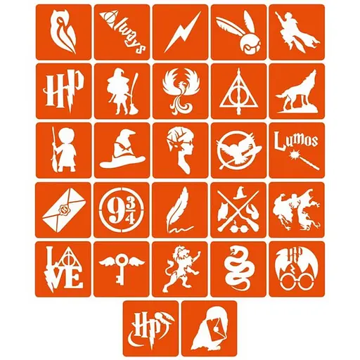 Набір трафаретів для біо-тату Гаррі Поттер garri-potter_5x5_27_1