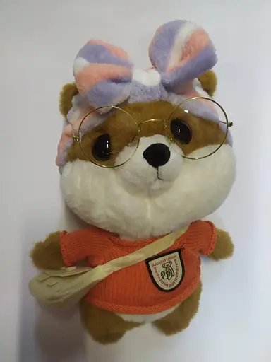 Собачка Lalafanfan м'який плюшевий Сіба-Іну в одязі та в окулярах - фото 1