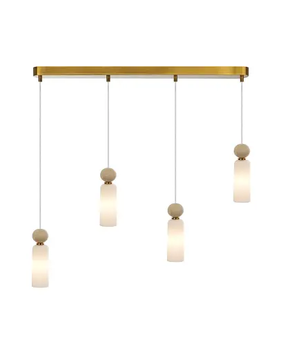 Подвесной светильник, люстра Italux PND-95331-4-BRSS Santos G9 4x40W IP20 латунный - фото 2