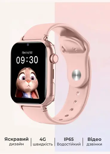 Дитячі смарт годинник-телефон LEMFO LT38 4G GPS SIM-карта геозона відеодзвінок Pink (17825) - фото 5