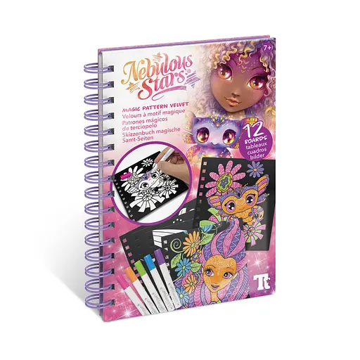 Набор для творчества Раскраска: Узоры на бархате Nebulous Stars 11026, 5 мини маркеров - фото 1