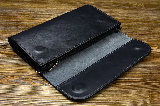 Чоловічий шкіряний клатч GRANDE PELLE 22.5х13х4 см sum0026204 - фото 4