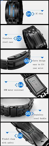 Уникальные бинарные мужские часы Skmei 0926 (Черные) - фото 10