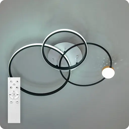 Люстра світлодіодна 517 Dlight з пультом 55 Вт Білий+Чорний (02047) - фото 1