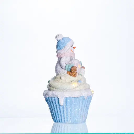 Новорічна декоративна фігурка Yiwu CR-6-8 з підсвічуванням 10 × 10 × 17.5 см  - фото 3