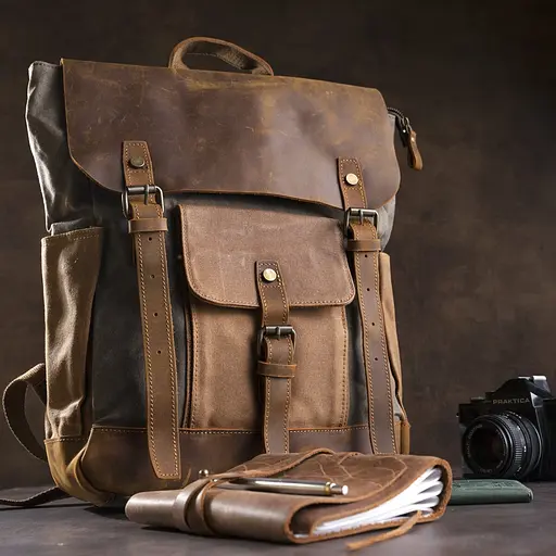 Рюкзак кожаный Vintage 40х43х12 см sum0026525 - фото 3