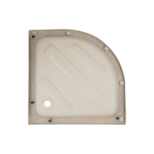 Душевая кабина Latwa SC90x90. SAT.MID.FR полукруглая, стекло Frost 4 мм + душевой поддон KAPIELKA ST90x90x26, с панелью Lidz, универсальная, хром матовый, глубина более 20 см - фото 10