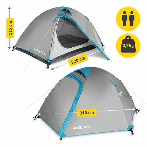 Намет туристичний Mountain Goat Prime Duo 2-місний Grey (P-5905973406550) - фото 9