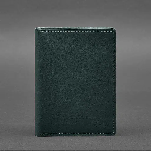 Кожаная обложка-органайзер для документов 6.1 зеленый краст - фото 8