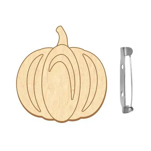 Заготовка брошки для розфарбовування "Гарбуз" FDZB-101